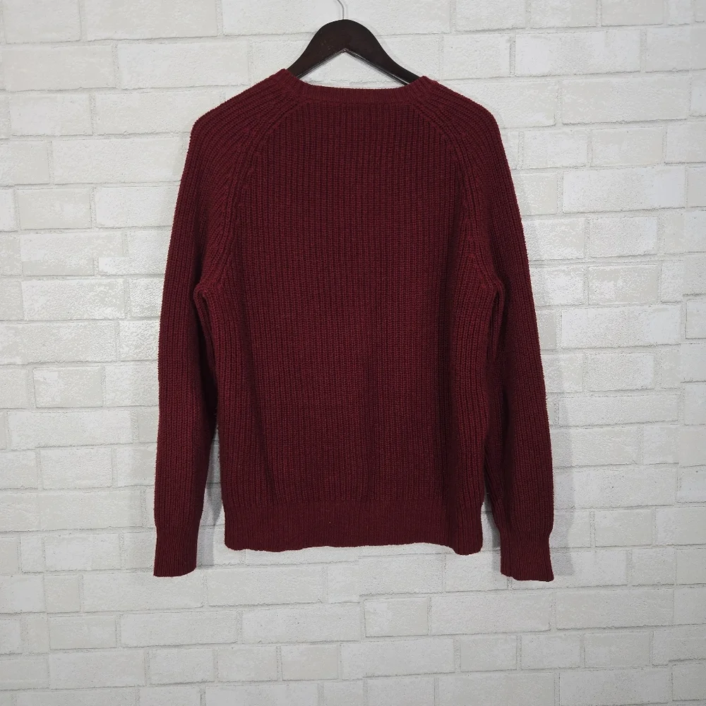 J. Crew heavy, dark red sweater